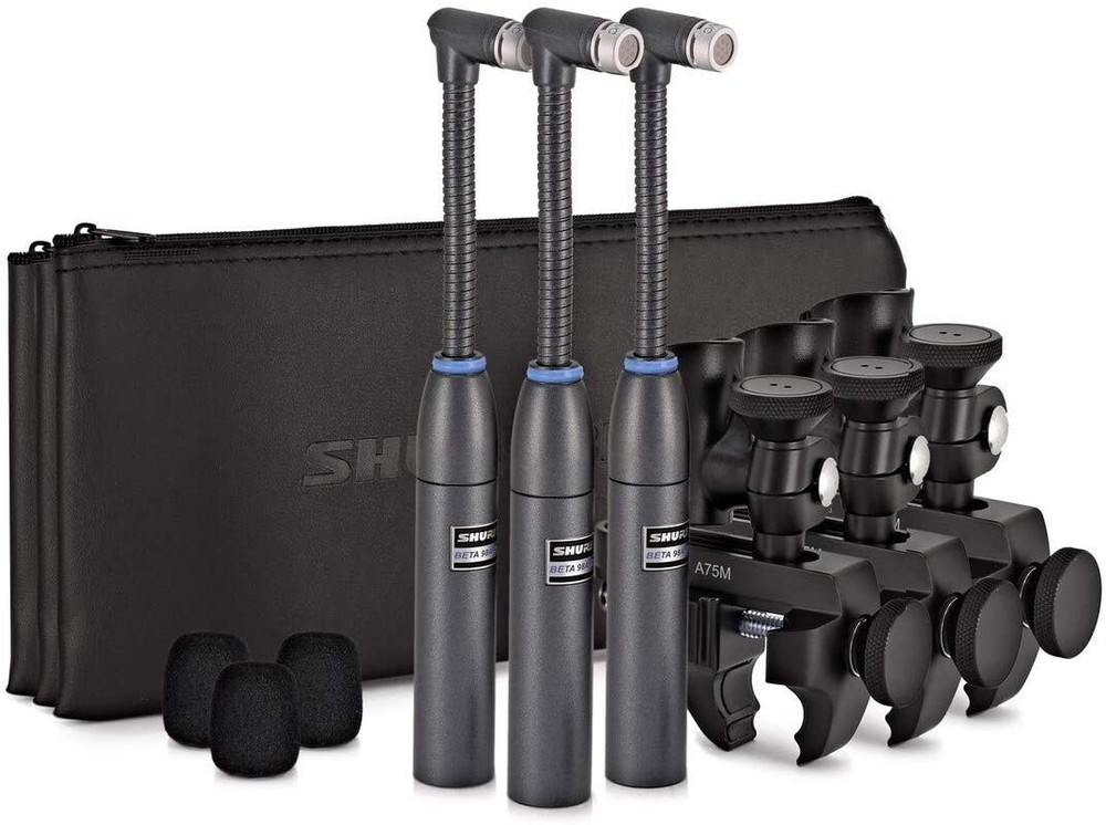 Shure BETA 98AMP Miniature Cardioid Drum Microphone - 3-Pack