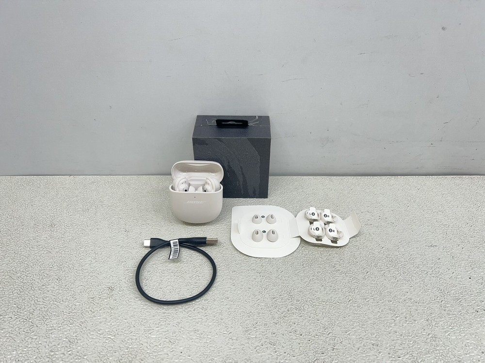 Bose QuietComfort Noise Cancelling Bluetooth Wireless Earbuds II - White -