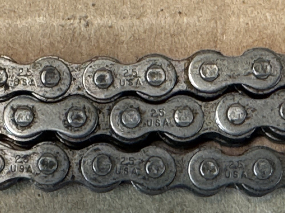 #25 Roller Chain x 3 Pieces 34”, 38”, and 70”