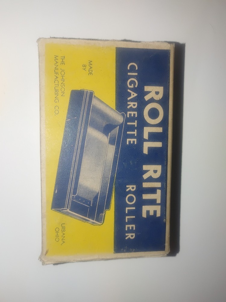 Roll Rite Cigarette Roller W. Box Antique DEPRESSION ERA Johnson Manufacturing