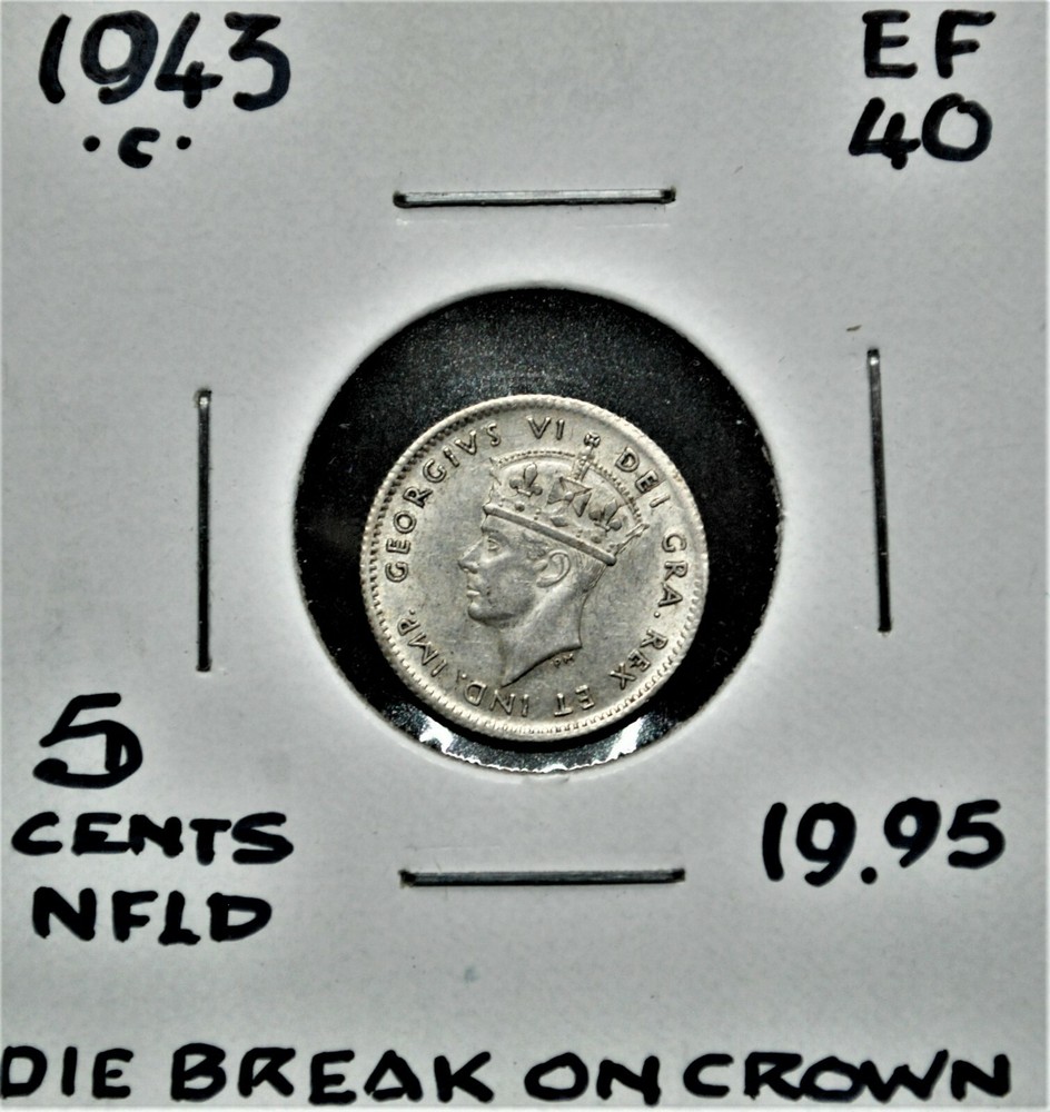 1943-c Newfoundland 5 Cents