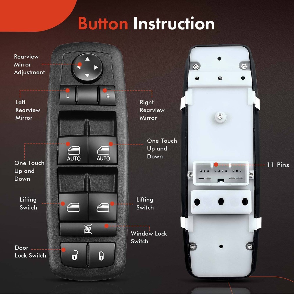 Master Main Power Window Switch Front for Dodge Durango Jeep Grand Cherokee 2016