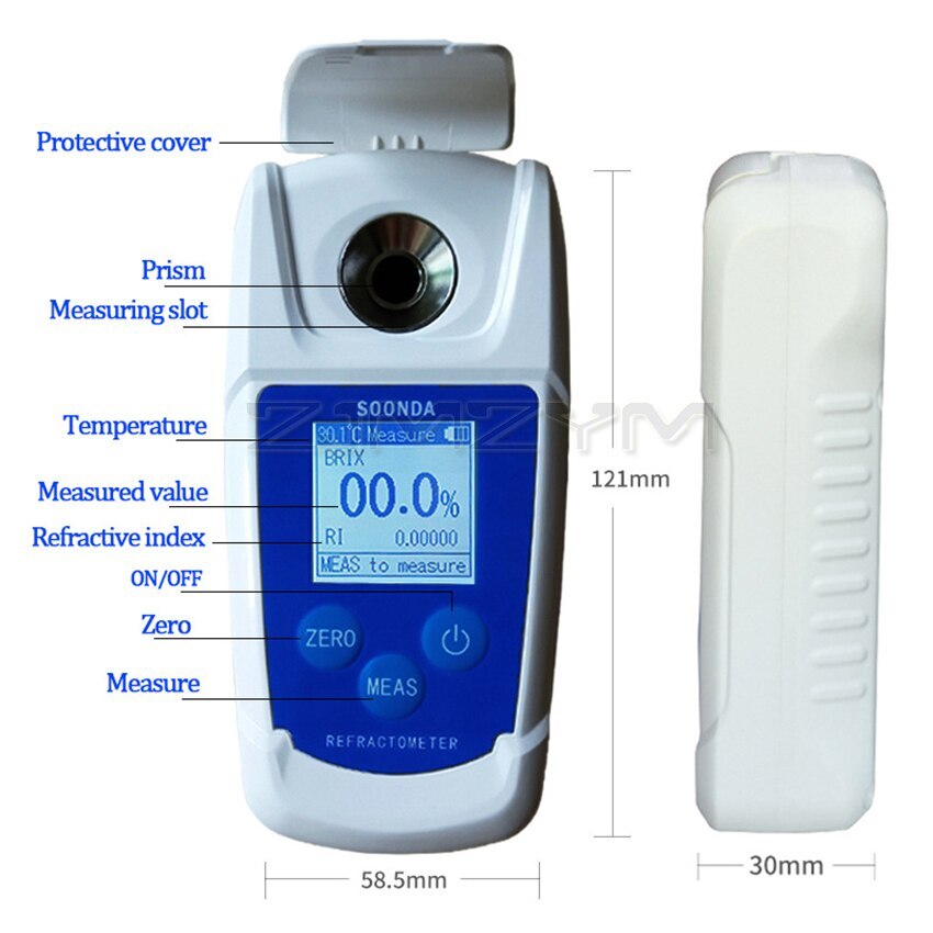 Digital Brix Meter Refractometer Fruit Juice Drinks Sprite Beverage Sugar Meter