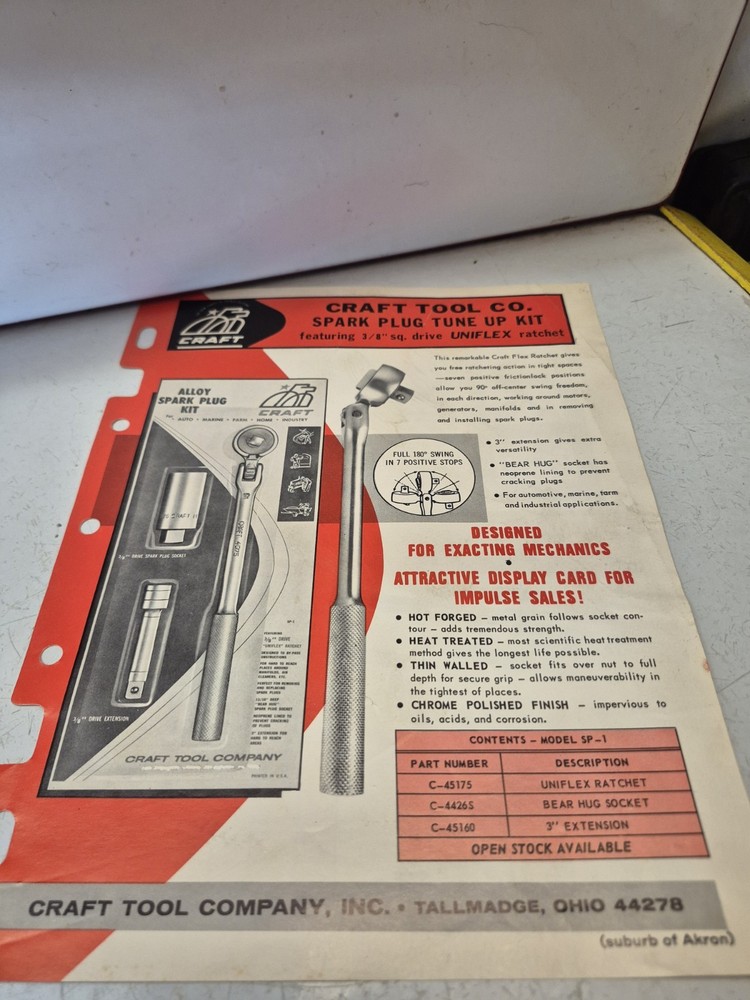 Craft Tool Company Catalog Inserts