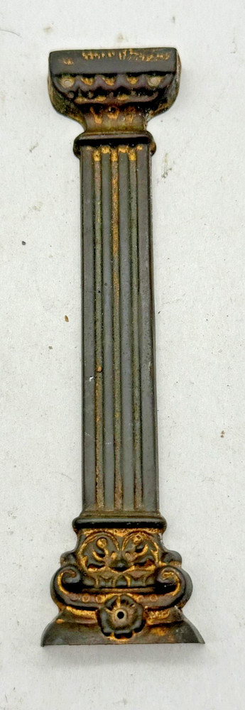 Antique Stamped Brass Column Ornaments From Seth Thomas Clock. (CM74-8174)