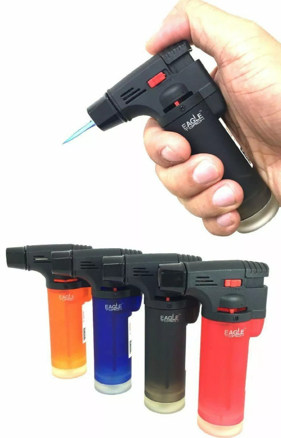 15 Pack Eagle Butane Jet Torch Gun Lighter Windproof Adjustable Flame Refillable