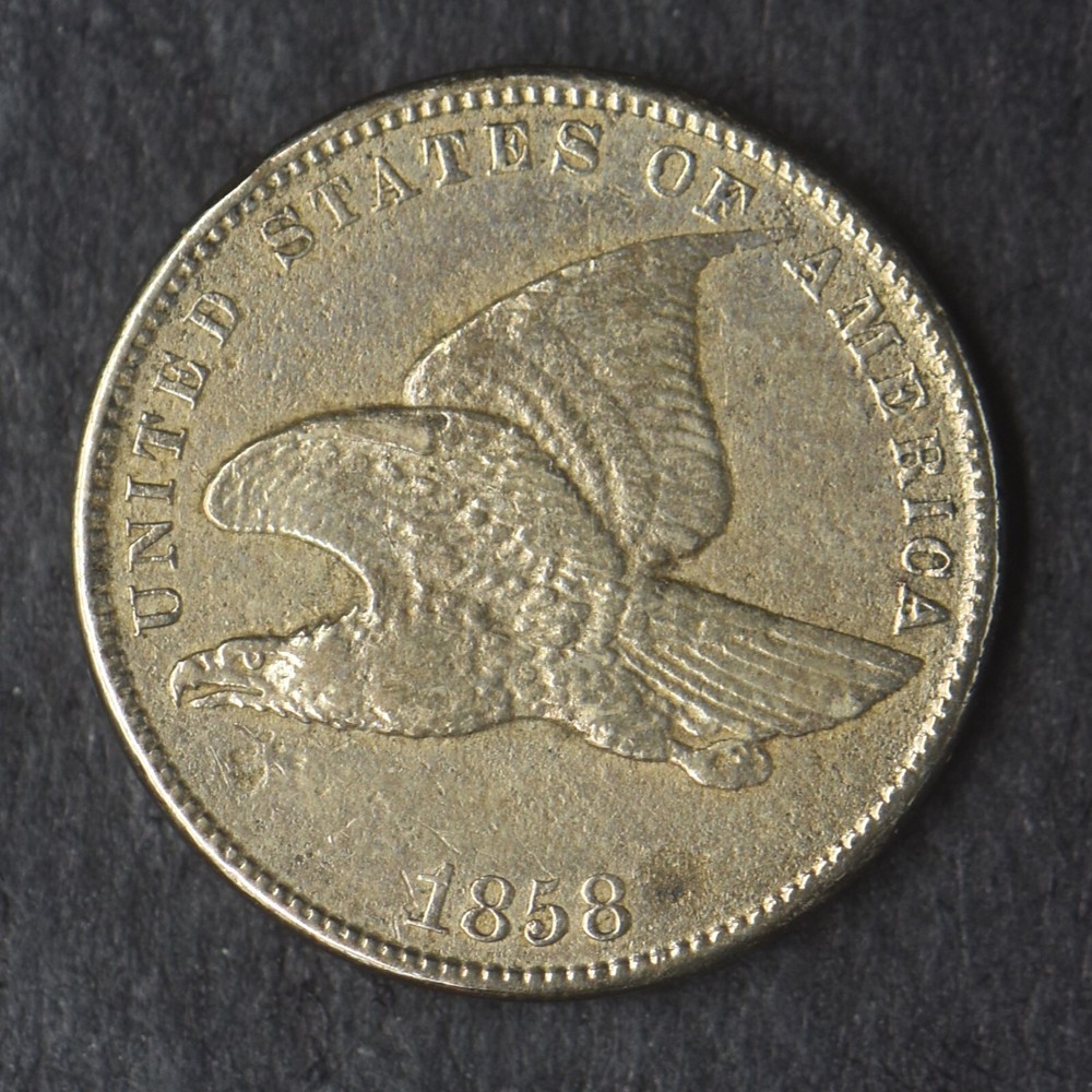 1858 "HIGH GRADE" Small Letters Flying Eagle Cent - COINGIANTS -