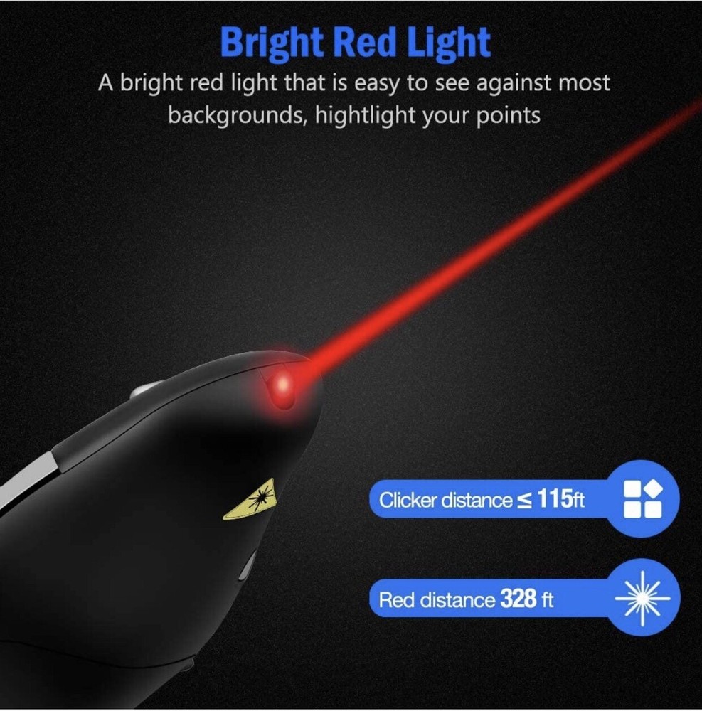 Presentation Clicker Wireless Presenter Remote Clicker for PowerPoint Clicker