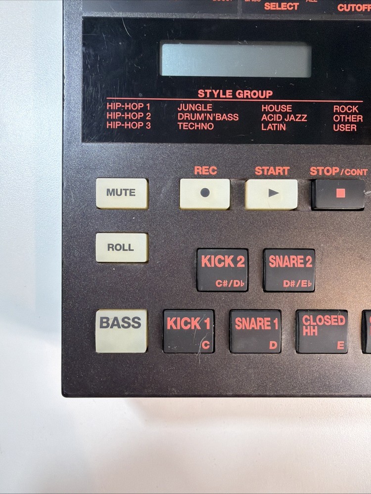 BOSS Dr. Groove DR 202 Drum Machine (LCD SCREEN DOES NOT WORK)