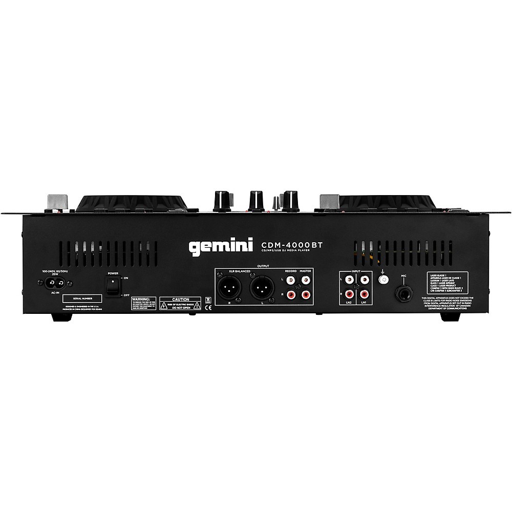 Gemini CDM-4000BT CD/MIXER Combo Player With BT Input