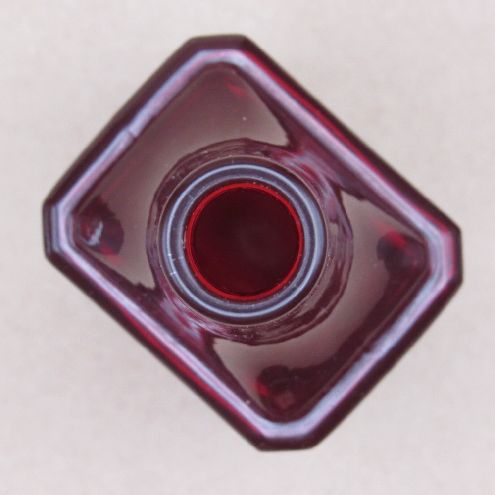 Wheaton Bottle, Ruby Red Bitters, 6" Rectangle Base, Embossed Text, Vintage NJ