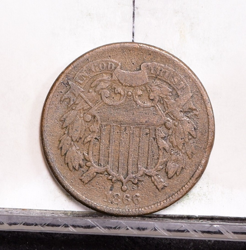 1866 Two Cent Piece - VG (#58143-L)