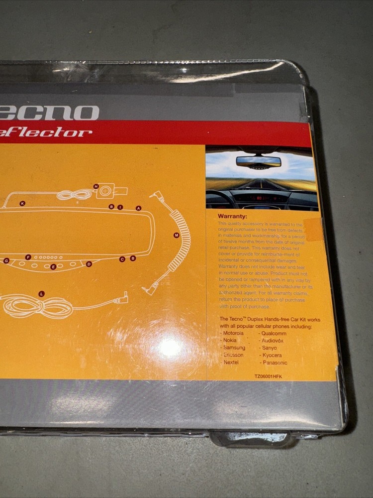 Tecno Reflector Universal Duplex Rearview Mirror Hands-Free Car Kit READ ISSUES