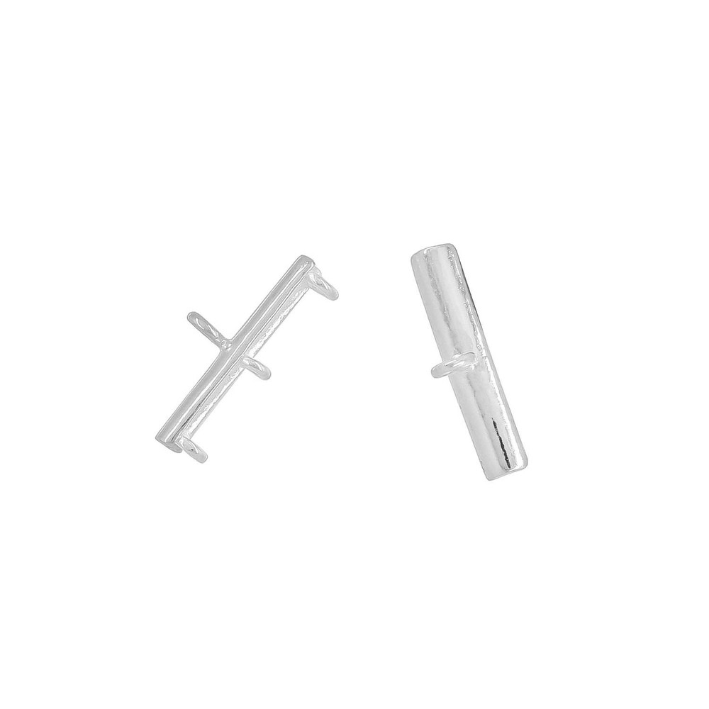 2PC Sterling Silver 3-strand Reducer Connector #99729