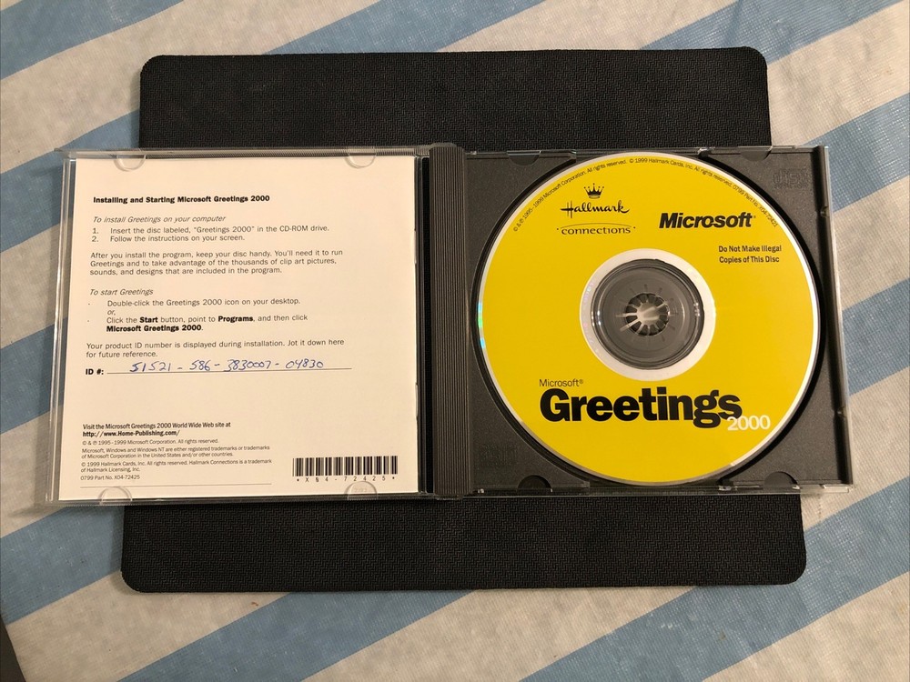 Microsoft Greetings 2000 CD, Hallmark Connections, Windows 95/98
