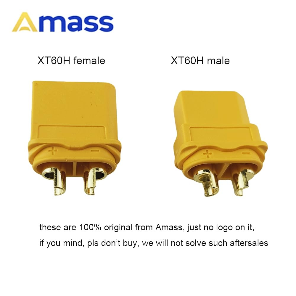 Amass 10 Pair XT60H Bullet Connector Plug