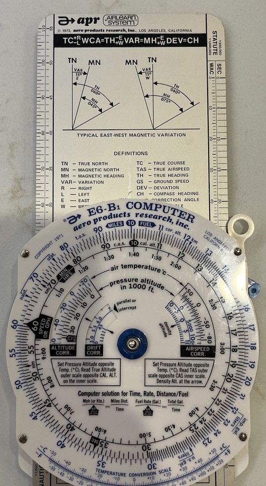 Vintage AERO Products Research E6-B1 Flight Computer Airlearn System Pre-owned