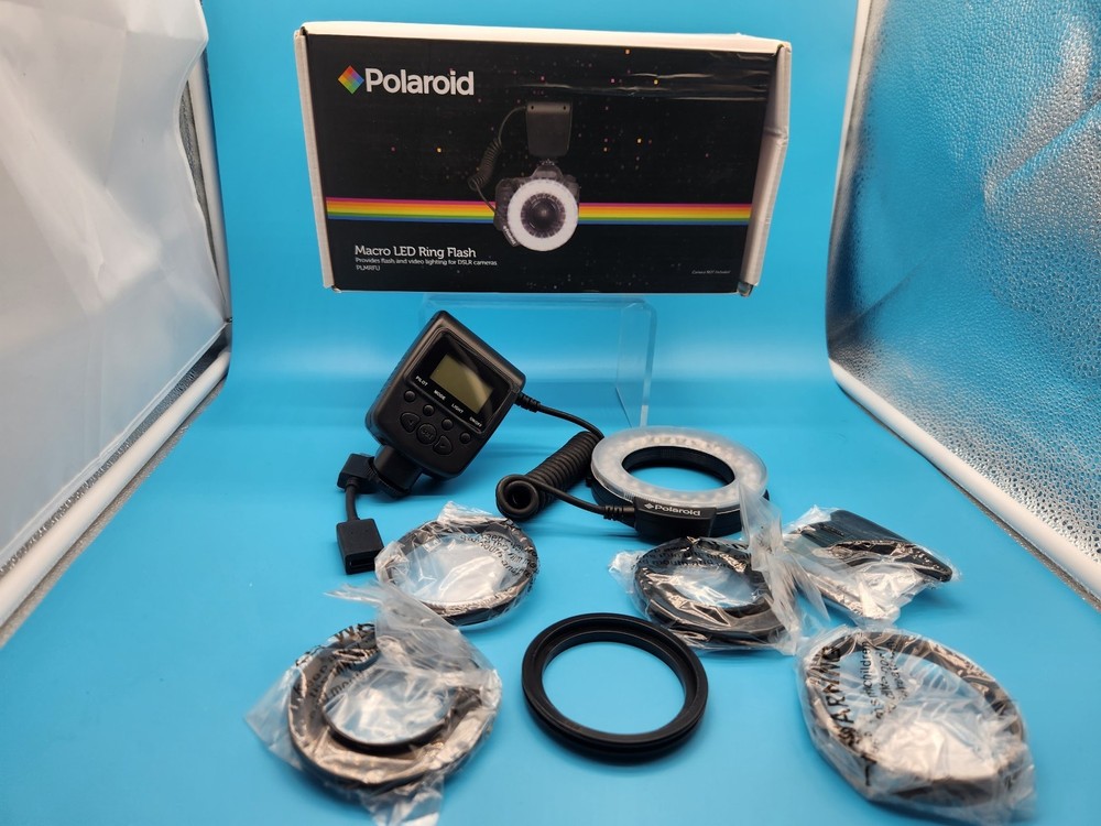 Polaroid Macro LED Ring Flash With Box Incomplete Set