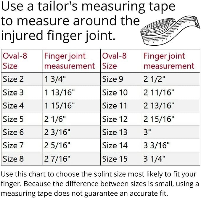 3-Point Products Oval-8 Finger Splint - Size 6