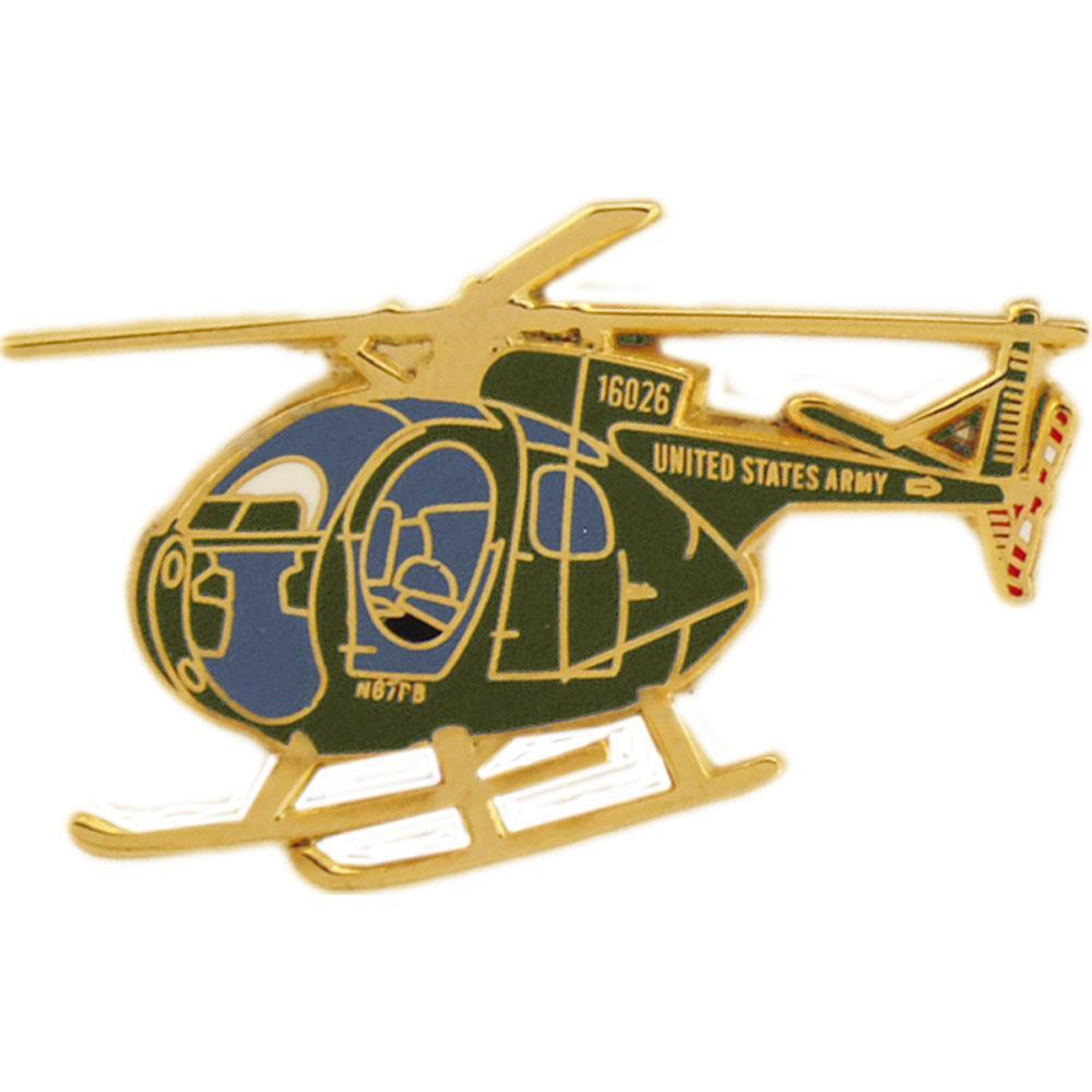 OH-6A Cayuse Helicopter Pin 1 1/2"