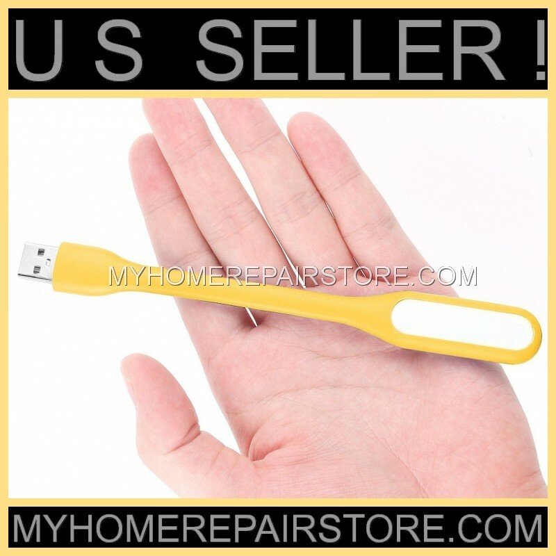 US SELLER—YELLOW—FLEXIBLE—USB—LED LIGHT—4 COMPUTER—KEYBOARD—LAPTOP—PC—POWER BANK