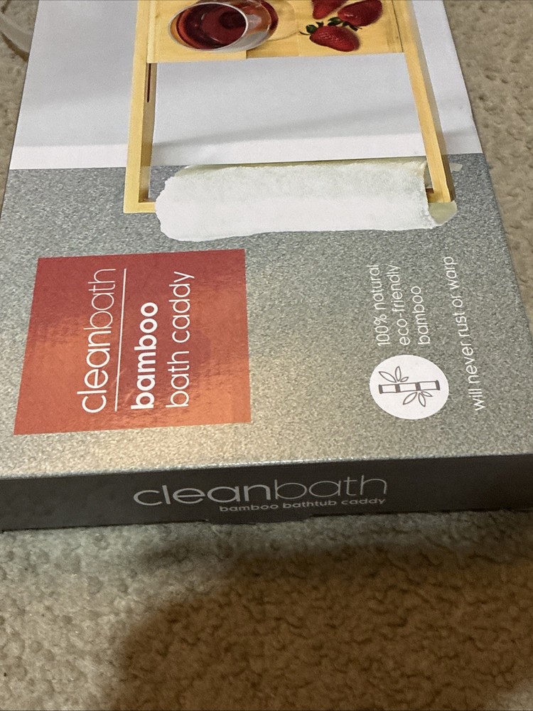 Bath Caddy. “Cleanbath” Bamboo Bath Caddy. Brand New! Unopened Box! Never Used!