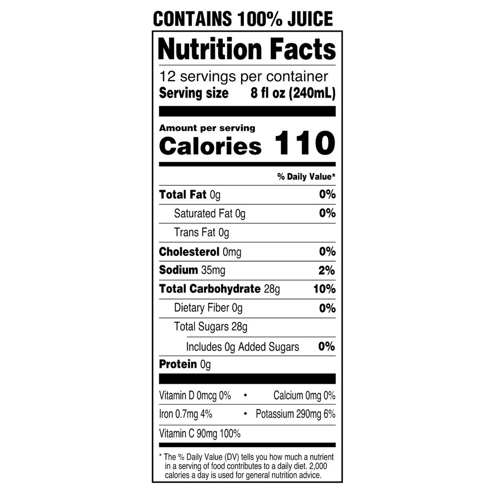 (2 pack) Great Value 100% Apple Juice, 96 fl oz,