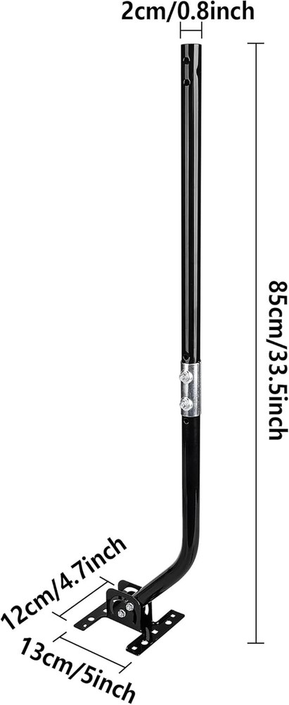 32.8" Universal TV Antenna Mount，Adjustable Mounting Black