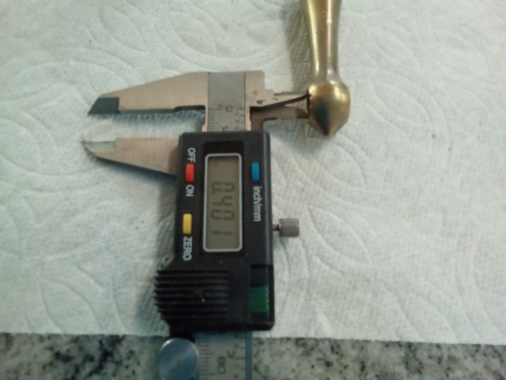 Vintage Solid Brass faucet/Shut-off Handle in nice condition w/ marks from use.