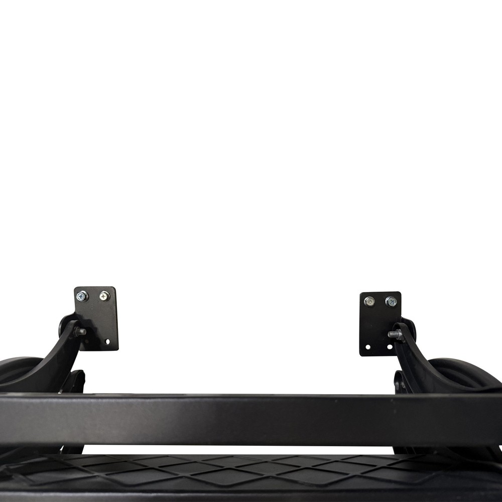 6.73ft 8-Step Wall-Mounted Folding Stair440Lbs Black Pull Down Telescopic Ladder