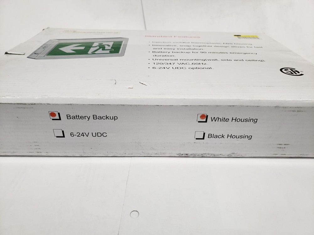 Big Beam EXKL2GWWU-Runman Exit Sign Green Led Double Sided
