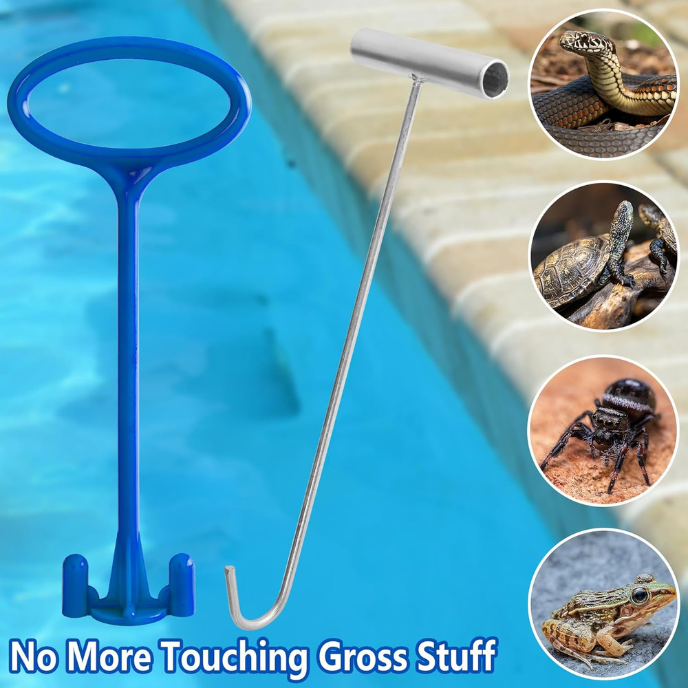 Universal Pool Skimmer Basket Handle Hook Tool for Inground Pool Cleaning