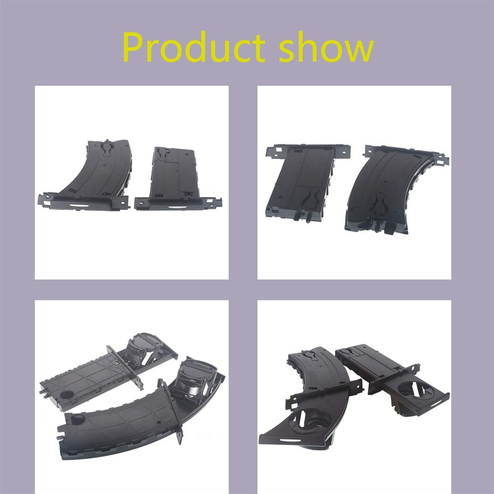 Cup Holder Divers and Passenger Side Black Retractable Replacement for E90