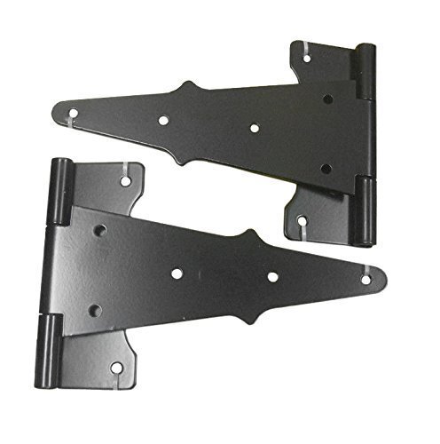 TH8BLK Black Galvanized Steel 8" Tee 2 pcs Hardware Gate Hinge