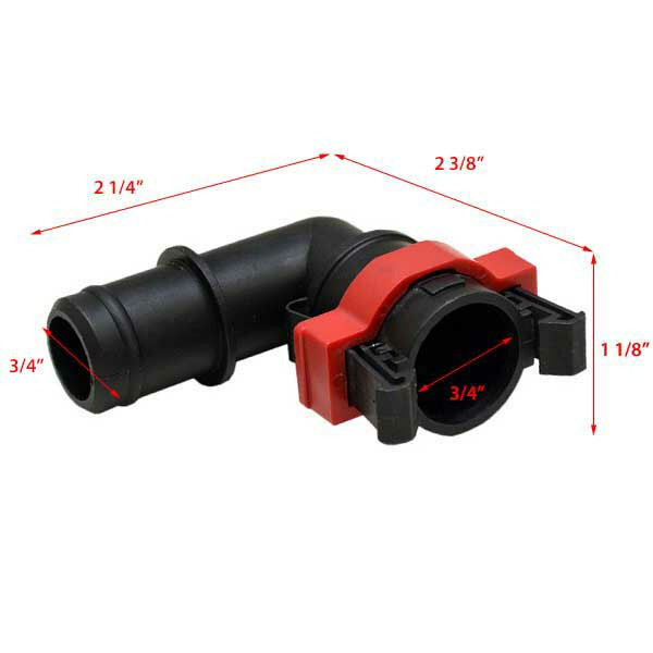 Flow Rite Boat Socket Elbow Fitting | Quick-Lok 3/4 Inch 90 Degree