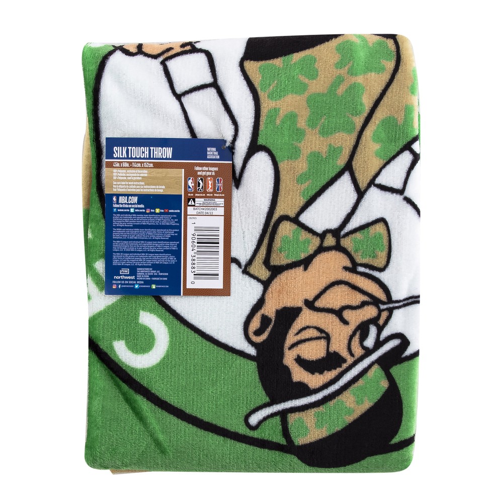 Northwest NBA Boston Celtics Singular Silk Touch Throw Blanket, 45 X 60