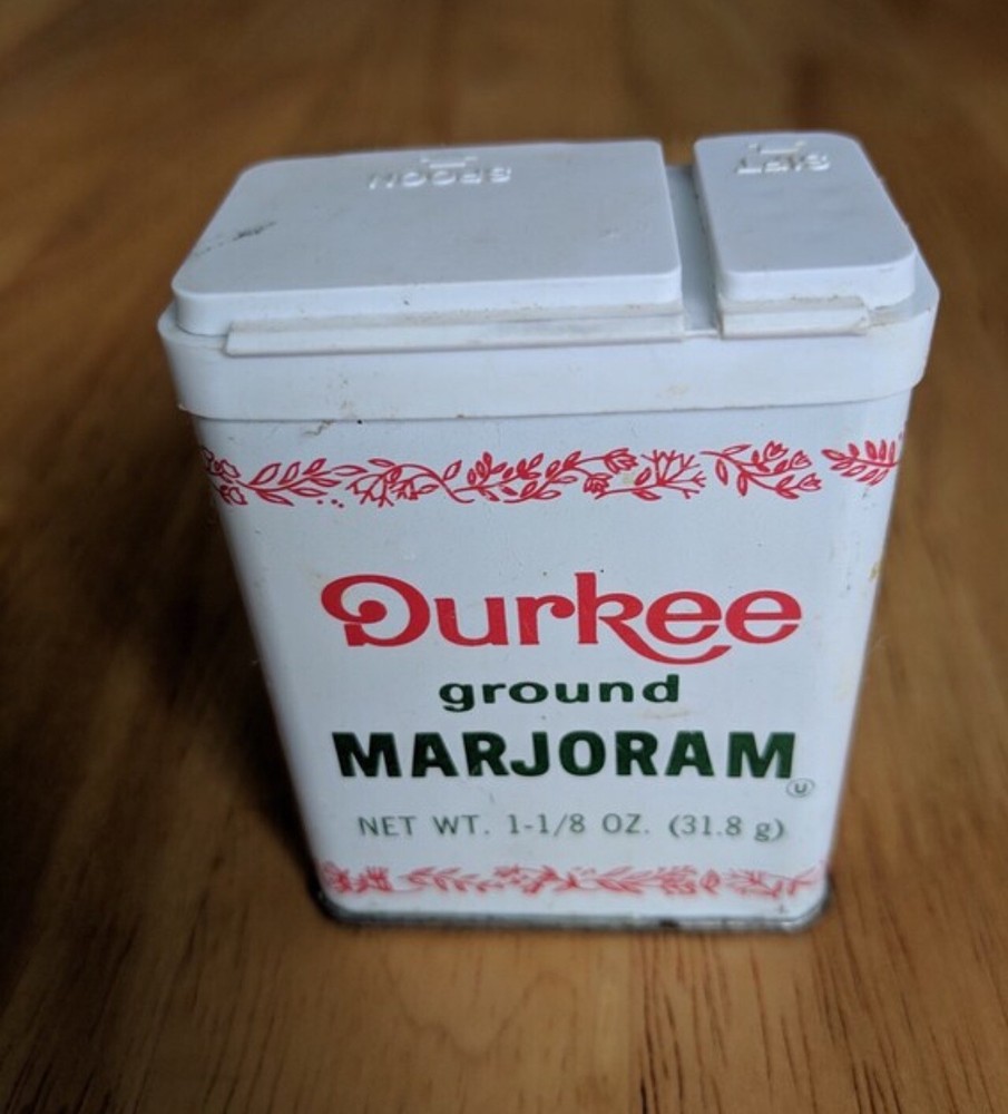 Durkee Ground Marjoram Tin Can