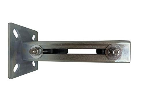 Adjustable Slide Gate Guide Rollers Upper Bolted Bracket Mount 6” Black Dual
