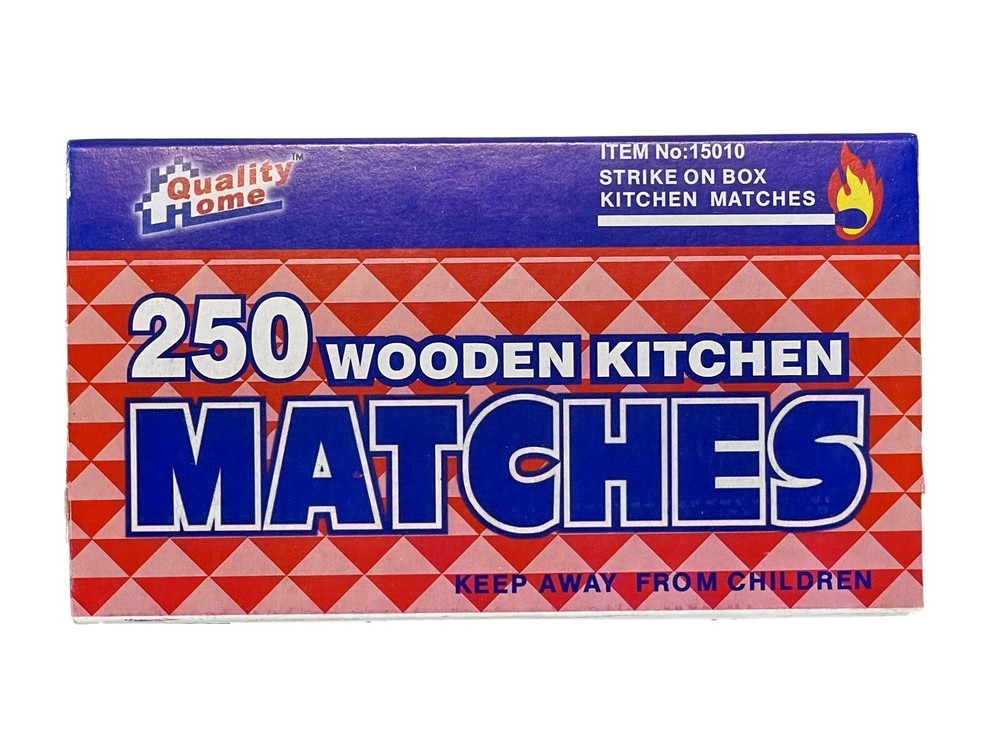 4 Pack Large Matches 1000 Count Strike On Box Bulk Kitchen/Camping/Fire/Candle