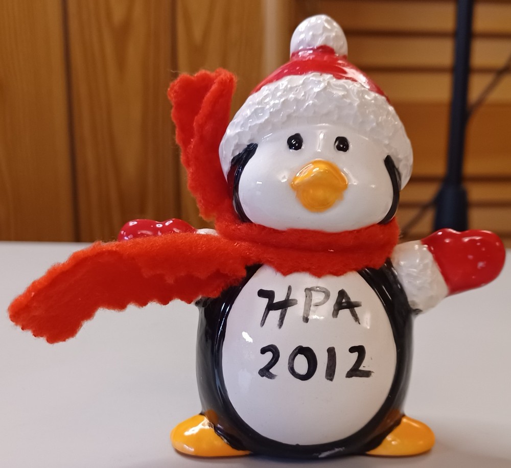 2012 Hull Pottery Commemorative black white penguine figurine
