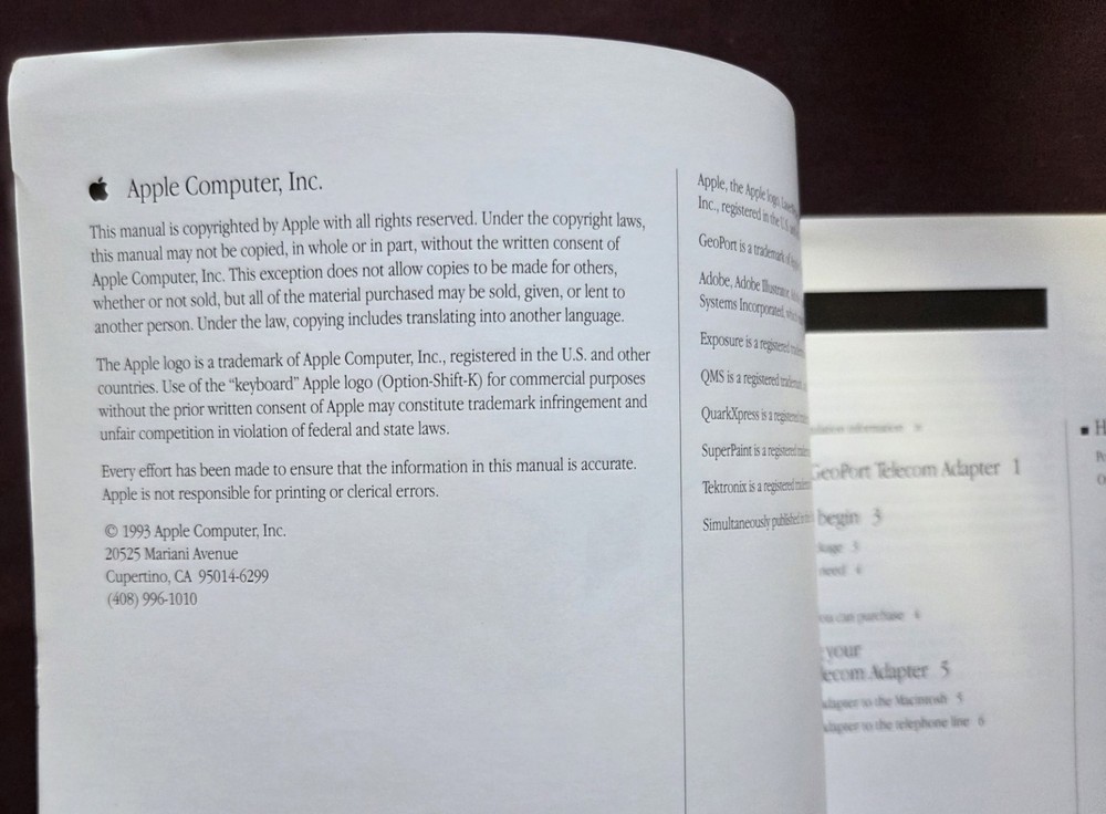 Apple Express Fax/Modem User's Guide 1993