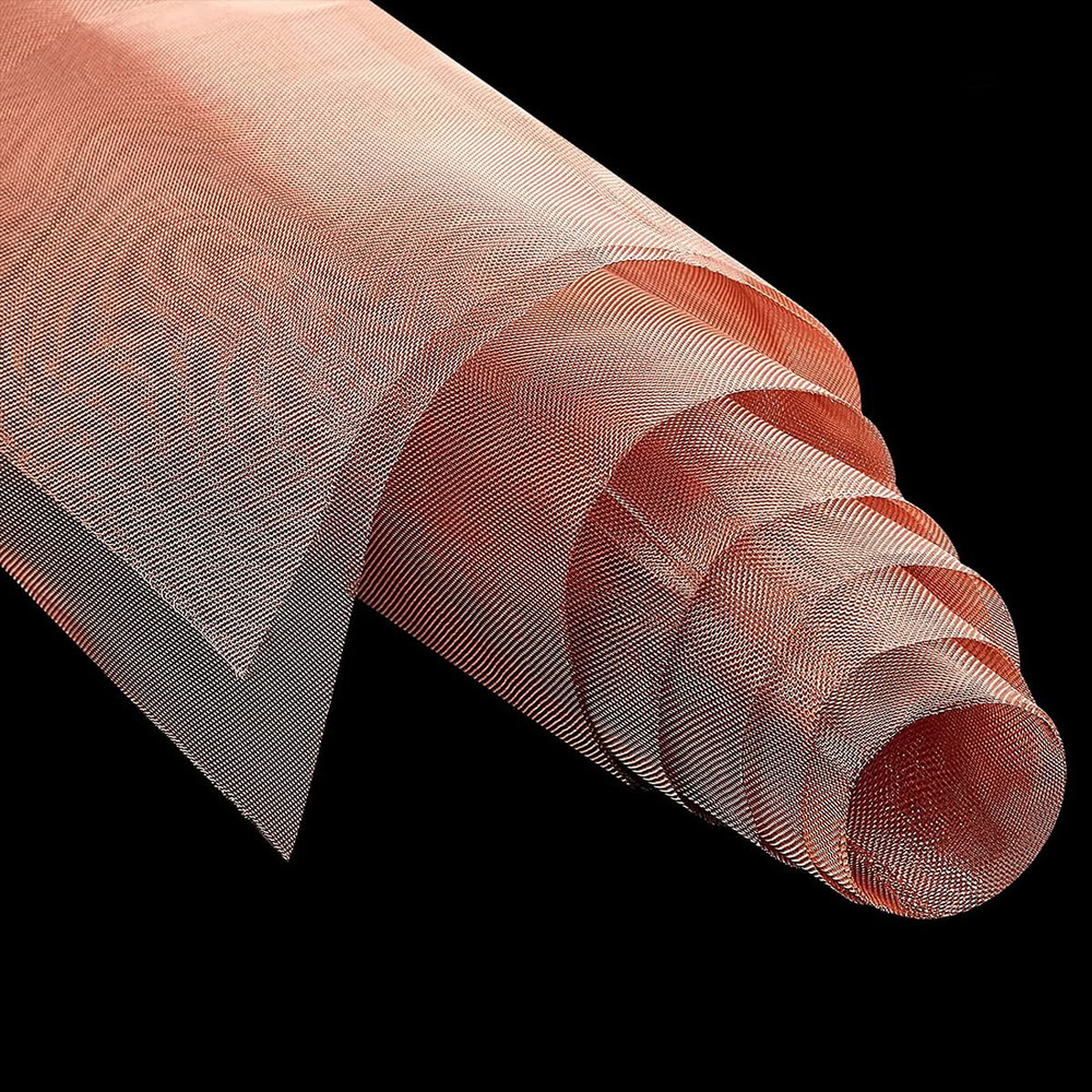 99.9% Pure Copper Mesh Screen, 40 Mesh, Size 12" X 40