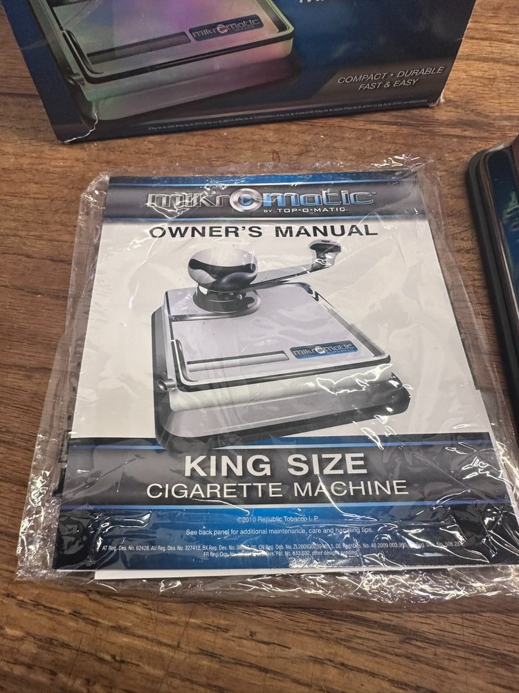 TOP-O-MATIC mikromatic king size cigarette machine