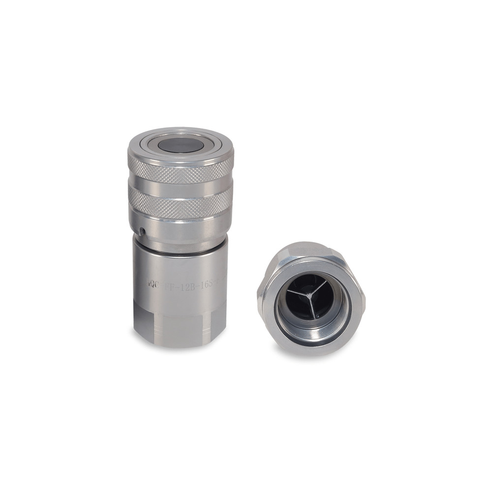 3/4″ Flat Face Hydraulic Quick Couplers Set - 1″ SAE Thread