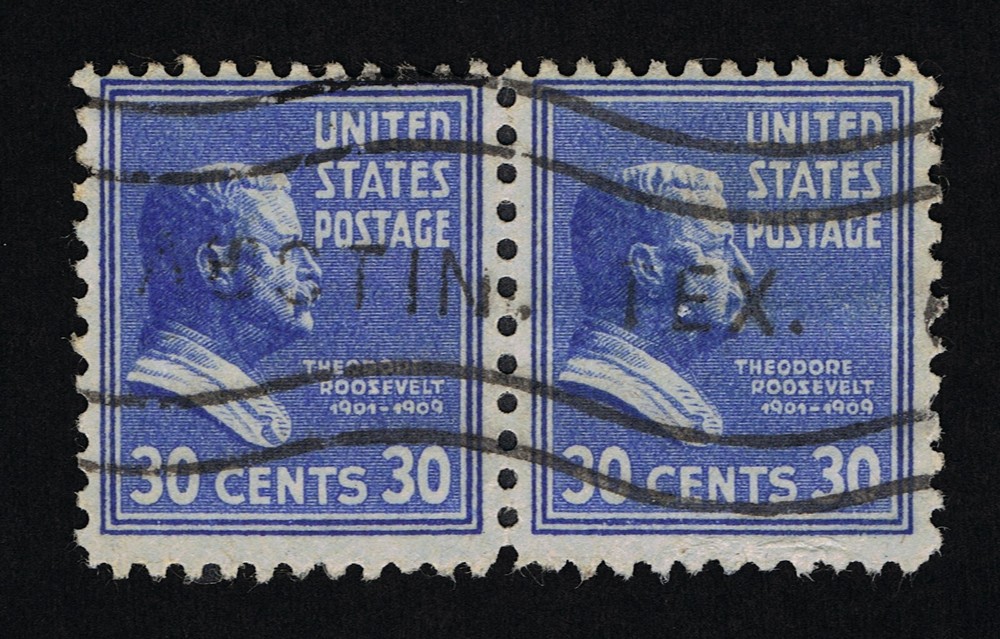 AFFORDABLE GENUINE SCOTT #830 FINE POSTALLY USED PAIR DEEP ULTRAMARINE PSE CERT