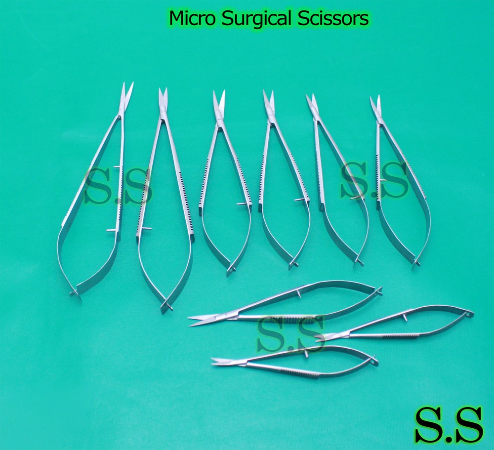 10 Micro Surgical Scissors Ophthalmic & Lab Instruments