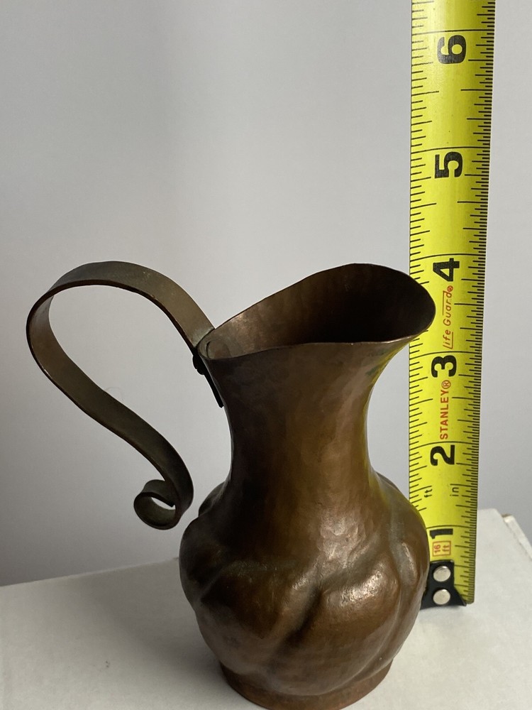 Hand Hammered Copper Pitcher 4”