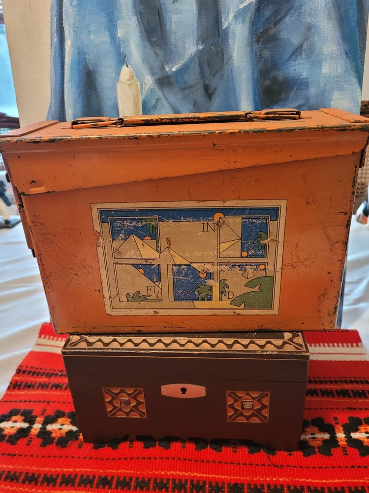 Vintage Military Ammo Box Empty Case