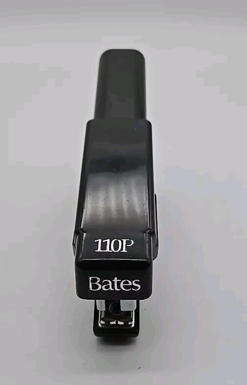 Bates 110P Standard Undulated Plier Stapler Black Hanger Loop