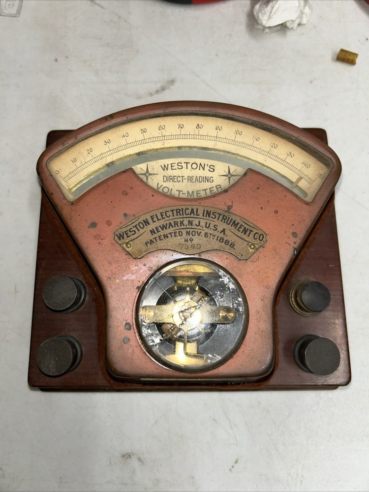 Vintage Weston's Direct Reading Volt-Meter Voltmeter Untested